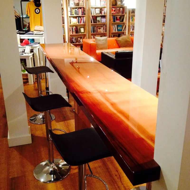 Live-edge commercial bar
